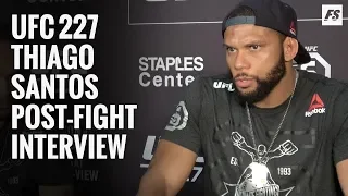 UFC 227 : Thiago Santos reacts to victory over Kevin Holland - FanSided MMA