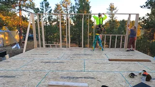 The Framing Continues... Building A Giant Tarp Fort | 24x24 Off Grid Cabin Build