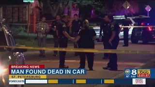 Man found dead in bullet-riddled car in St. Petersburg; police investigating