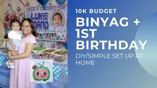 BINYAG + 1ST BIRTHDAY SET UP AT HOME | 10,000 BUDGET