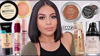 FULL FACE OF MY OLD DRUGSTORE MAKEUP FAVORITES! AFFORDABLE GLAM | JuicyJas