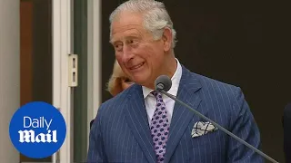 Moment Prince Charles speaks German at Embassy event in Berlin