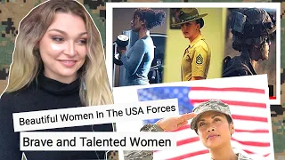 New Zealand Girl Reacts to BEAUTIFUL WOMEN OF THE USA MILITARY! 🤩