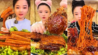 ASMR MUKBANG spicy Pork Bellly Soothing Sounds While Enjoying Delicious 먹방 모음이 팅쇼 리얼 사운드 #412