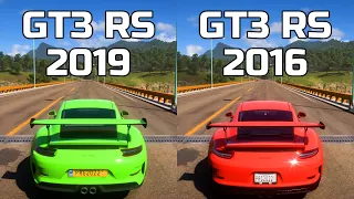 Forza Horizon 5: Porsche 911 GT3 RS 2019 vs Porsche 911 GT3 RS 2016 - Drag Race
