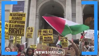 Pro-Palestinian rally breaks out at Rockefeller Center Christmas tree lighting | Morning in America