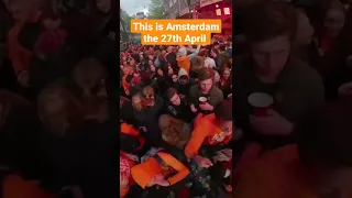 King's Day in Amsterdam | A unique Dutch festival #shorts