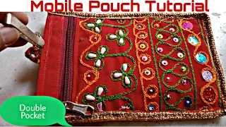 mobile pouch tutorial/ Phone bag for ladies /crochet phone pouch