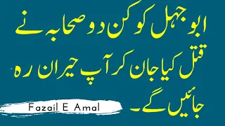 Abu Jahal Ko Kis Ne Qatal Kiya? | Abu jahal ki mout ka waqia | Islamic Hadees