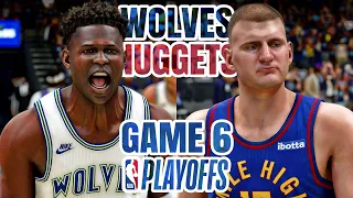 TIMBERWOLVES vs NUGGETS GAME 6 - 2024 NBA PLAYOFFS WEST SEMIFINALS - NBA 2K24 (PS5) [4K UHD]