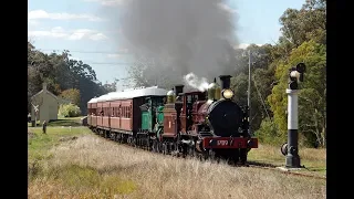 Australian steam locomotives 1709 & 1210 double heading to Buxton - September 2005