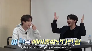 bts jin gets confused with a team name he came up with 😩