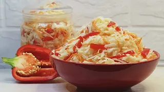 Быстрая, хрустящая, маринованная КАПУСТА "Провансаль"