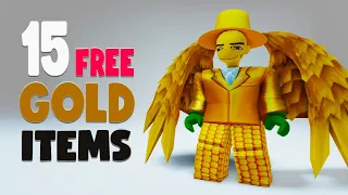 15 FREE ROBLOX GOLD ITEMS 😱🌽