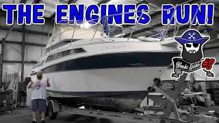 Yacht #3 The engines run! CAR WIZARD has both Mercruser engines running and many updates & surprises