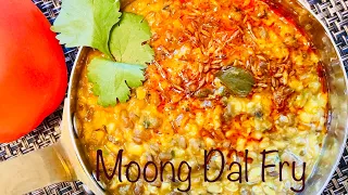 Moong Dal Fry (No Onion No Garlic) | Green Moong Dal Fry