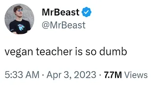 MrBeast Roasted Vegan Teacher