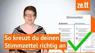 So kreuzt du deinen Stimmzettel richtig an