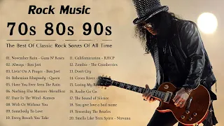 Guns N Roses, Bon Jovi, Metallica, Queen, Aerosmith, Nirvana 🔥 Classic Rock 70s 80s 90s Full Album