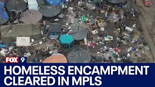 Homeless encampment cleared in Minneapolis