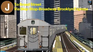 OpenBVE (J) Jamaica Center To Broad Street (AM Rush Hour)(R32)