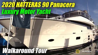 2020 Hatteras M90 Panacera Luxury Yacht - Walkaround Tour - 2020 Miami Yacht Show