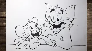 Tom and Jerry ♠️ How to draw tom and jerry ♠️ Step by step drawing