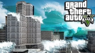 GTA 5 Моды - ЦУНАМИ - TSUNAMI ( Что будет если...)