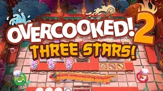 Overcooked 2 - GET THREE STARS! (4 Player Gameplay)