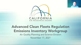 Advanced Clean Fleets Regulation Emissions Inventory Workgroup