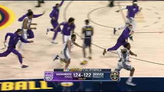 Buddy Hield Runs To The Tunnel After Tipping In OT Game-Winner vs. Nuggets