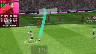 Iconic D. Beckham Long Range Shots & Goals | PES 2021mobile