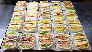 Korean Sandwich master, Ham egg sandwich, Tuna sandwich, Ham cheese sandwich, Korean street food