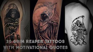 Grim Reaper Tattoos (30) With Motivational Quotes || Trigger Tattoo