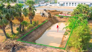 Excellent Full New Project Shows Land Fill Deleted Deep Pond  By Dozer Cat D3C And Dump Truck 10ton
