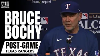 Bruce Bochy Reacts to Evan Carter Fearlessness, Jordan Montgomery Dominance & Rangers ALCS GM1 Win