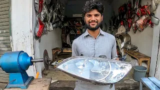 Genius Technique of Polishing an Old Car Headlights