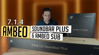 Sennheiser Ambeo Soundbar Plus with Ambeo sub (Subwoofer) recreates a 7.1.4 home theater experience!