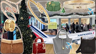 CDG PARIS AIRPORT SHOPPING VLOG ✈ LOUIS VUITTON ✈ HERMES ✈ DIOR ✈ BVLGARI +more 🛩 🎄Charles de Gaulle