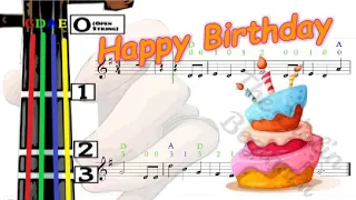 Happy Birthday Violin Tutorial | Traditional | 小提琴入門班 | 生日歌 | [Level 1]