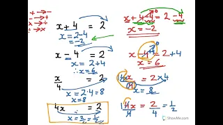 Year 7, 8, 9 Why do positive become negative when we move to the other side of equals sign?