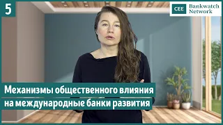 Механизмы общественного влияния на международные банки развития