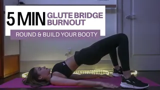 5 MIN GLUTE BRIDGE BURNOUT WORKOUT - Round and build your booty // no equipment || Martina Levi