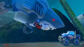 Monster Truck Dan | Halloween flying shark | Halloween special songs for kids