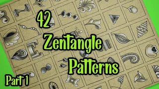 42 Easy 3D Zentangle Patterns || Part 1 || Zentangle Tutorial | ZenDoodle