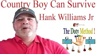 Country Boy Can Survive-Hank Williams Jr.-Guitar Lesson-Tutorial