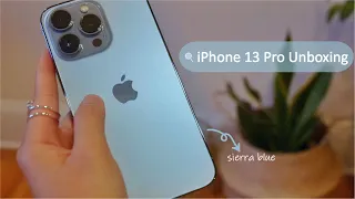 🌊 Unboxing iPhone 13 Pro (Sierra Blue) aesthetic + MagSafe accessories