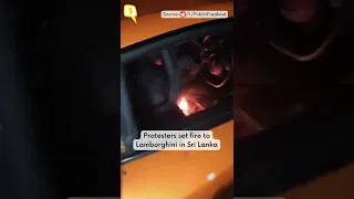 Sri Lanka Crisis | Protesters Set Fire to Lamborghini