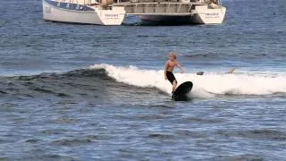 Noah Hill Longboarding in the Maui Surf Groms Competition.  4 Rice