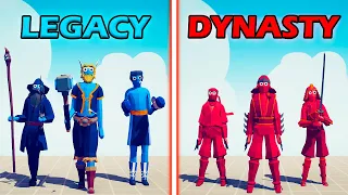 DYNASTY TEAM vs LEGACY TEAM - Totally Accurate Battle Simulator | TABS